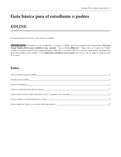 Esta guia abarca los servicios mas usados en Edline