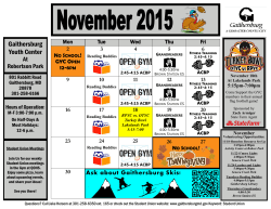 GSU November Calendar