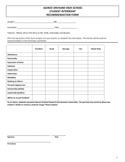 Teacher Recommendation