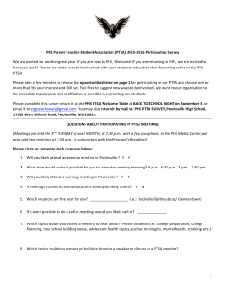 Download and Take our survey. Help us make PTSA great