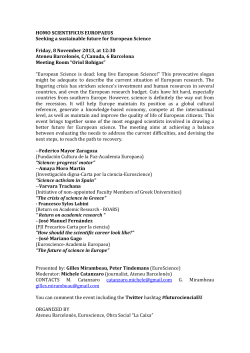 meeting organized under the auspices of EuroScience