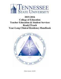 2015-2016 Residency Handbook