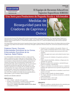 FAZD 302 - Medidas de Bioseguridad para los Criadores de Caprinos y Ovinos