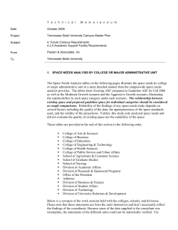 4.2.4.  Academic Support Facility Requirements