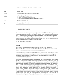 4.2.3.  Academic Space Requirements by Academic                      Division
