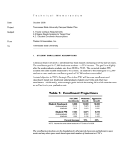 4.2.1. Student Enrollment Assumptions
