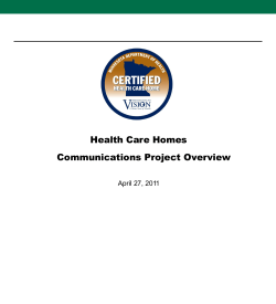 Health Care Home Community Engagement Communication Plan (PDF)