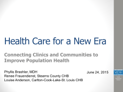 Health Care for a New Era: Connecting Clinics and Communities to Improve Population Health (PDF)