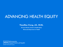 Advancing Health Equity (PDF)
