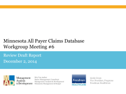 APCD Presentation Slides with Agenda for December 2, 2014 (PDF)