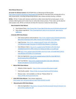 APCD Readings and Resources, October 14, 2014 (PDF)
