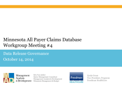 APCD Presentation Slides for October 14, 2014 (PDF)
