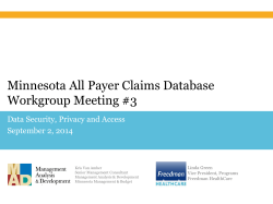 APCD Presentation Slides for September 2, 2014 (PDF)
