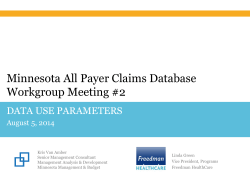 APCD Presentation Slides for August 5, 2014 (PDF)