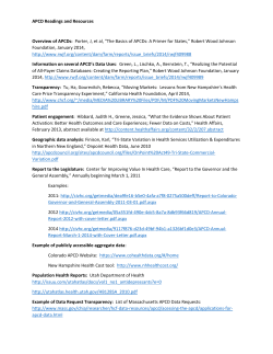 APCD Readings and Resources (PDF)