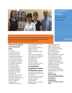 Fall Newsletter 2015 Spanish