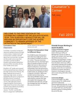 Fall Newsletter 2015 English
