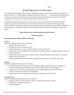 Academic Honesty Policy