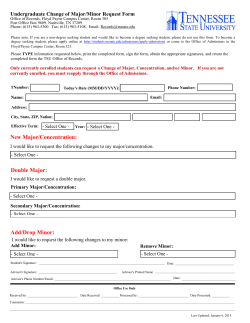 Change of Major Form