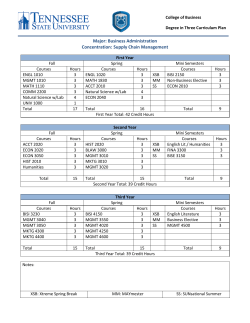 Business Administration- Supply Chain Management