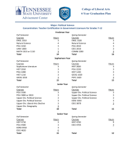 Political Science: Teacher Certification in Government Licensure for Grades 7 - 12