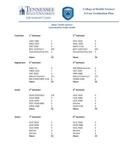 Health Sciences: Public Health