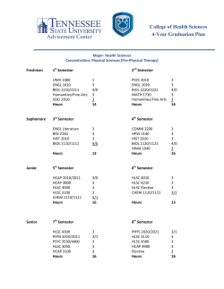Health Sciences: Physical Sciences