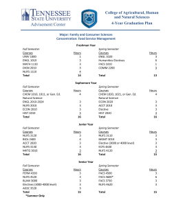 Family and Consumer Sciences: Food Service Management