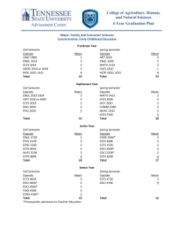 Family and Consumer Sciences: Early Childhood Education