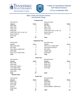 Family and Consumer Sciences: Design
