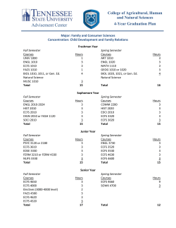 Family and Consumer Sciences: Child Development and Family Relations