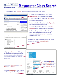 How to Find Maymester Courses in myTSU