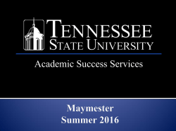 MAYmester Information Presentation