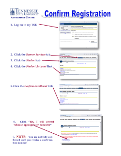 Confirming Registration