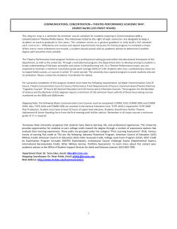 Communications: Theatre - Performance