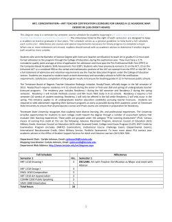 Art: Art Teacher Certification for Grades 7 - 12