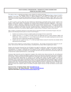 Health Sciences: Therapeutic Studies 