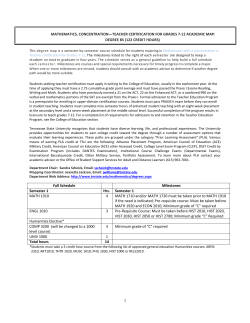 Mathematics: Teacher Certification for Grades 7 - 12