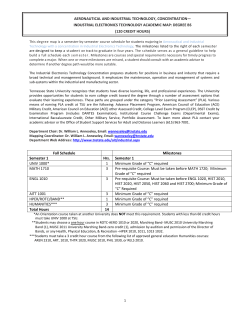 Aeronautical and Industrial Technology: Industrial Electronics Technology