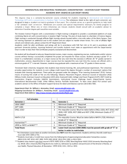 Aeronautical and Industrial Technology: Aviation Flight Training
