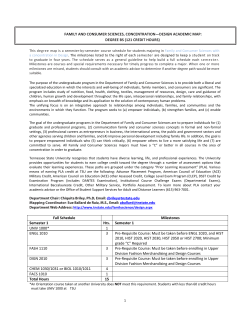 Family and Consumer Sciences: Design