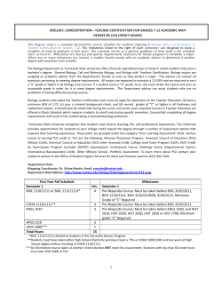 Biology - Teacher Certification for Grades 7 - 12