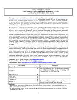 Agricultural Sciences: Applied Geospatial Information Systems