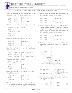 Basic Calculus