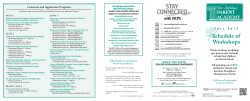 Parent Academy Fall Schedule of Workshops