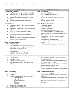 CCSS Math 6 vs MCPS 2001 Math 7
