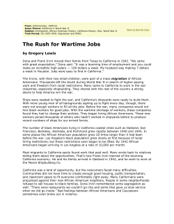 The Rush for Wartime Jobs