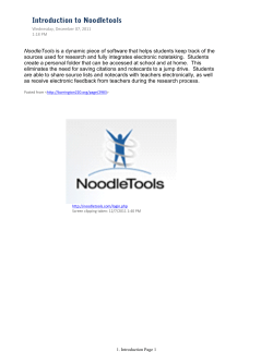7th Grade Noodletools Notebook