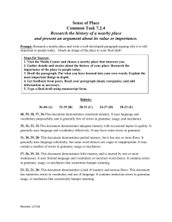 Local History Research Project Packet 15-16