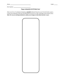 Design a Bookmark